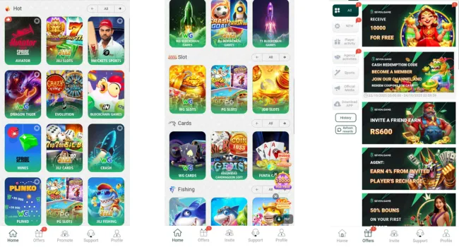 Seven Games Bonuses And Rewards