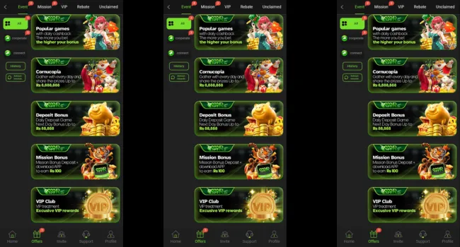 game bonuses and rewards