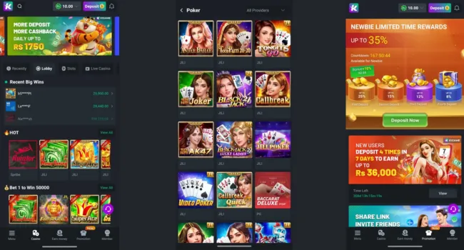 K2 Casino Games Iamges
