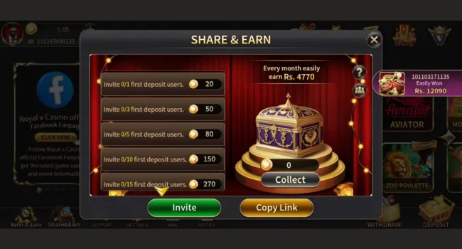 Royal Casino Game bonuses and rewards this game
